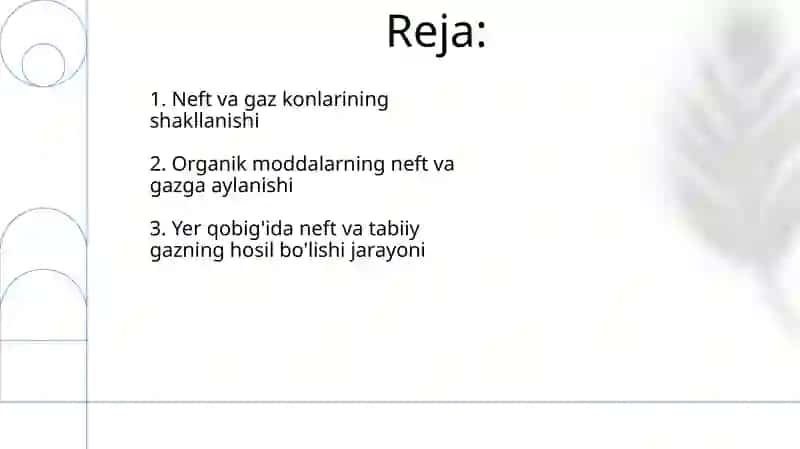 Neft va tabiiy gazning yer postida hosil bolishi (generatsiyasi) 2