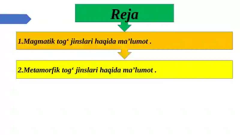 Magmatik va metamorfik tog‘ jinslari 2