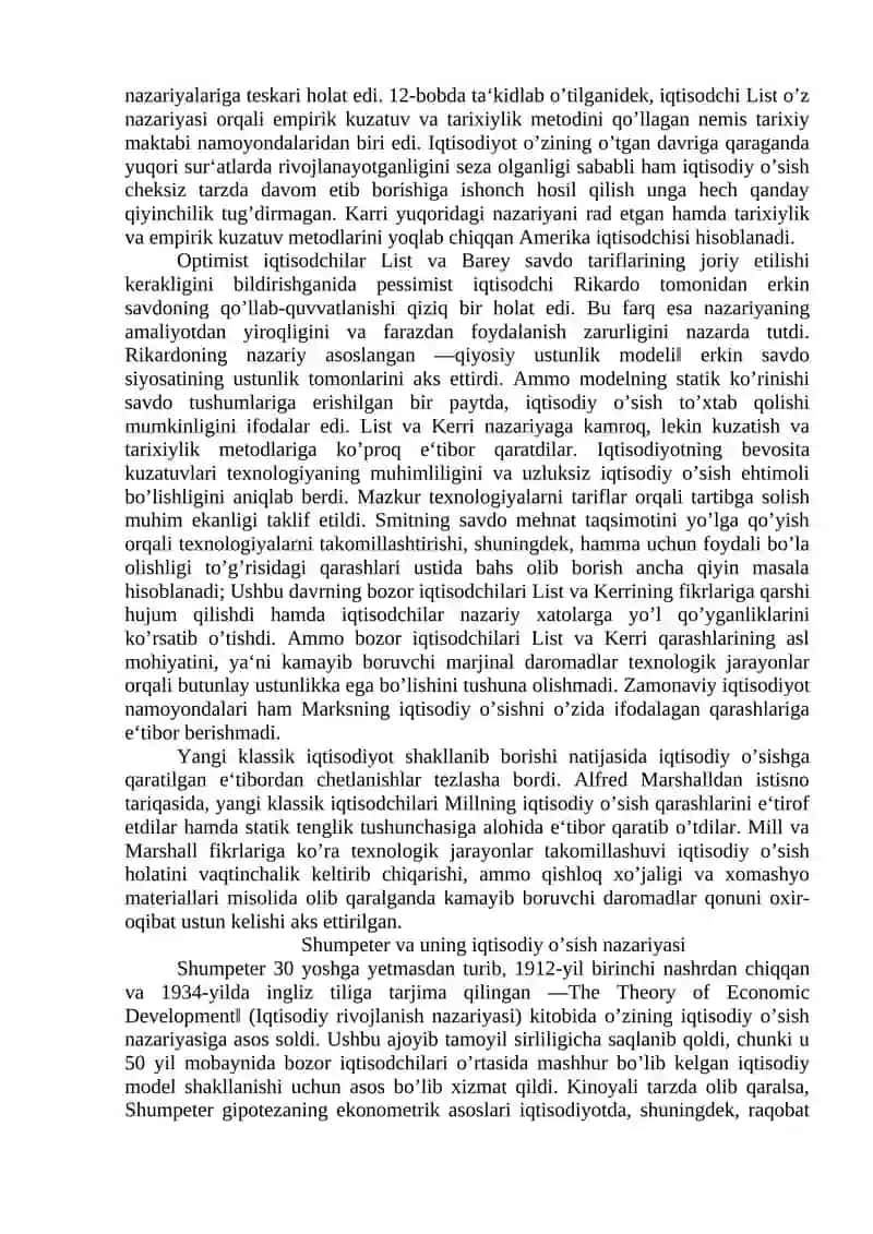 IQTISODIY O’SISH TO’G’RISIDAGI NAZARIYALAR 2