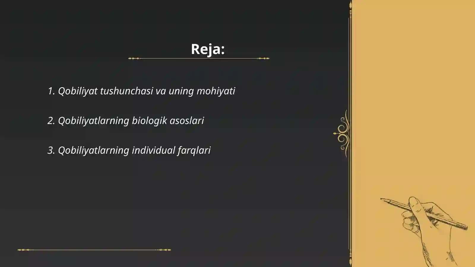 Umumiy Psixologiya fanining qobiliyat mavzsdan 2