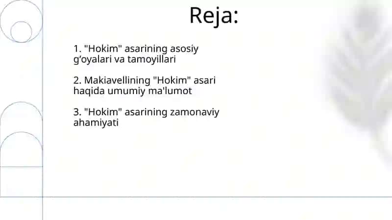 Makiavellining Xukmdor asari haqida 2