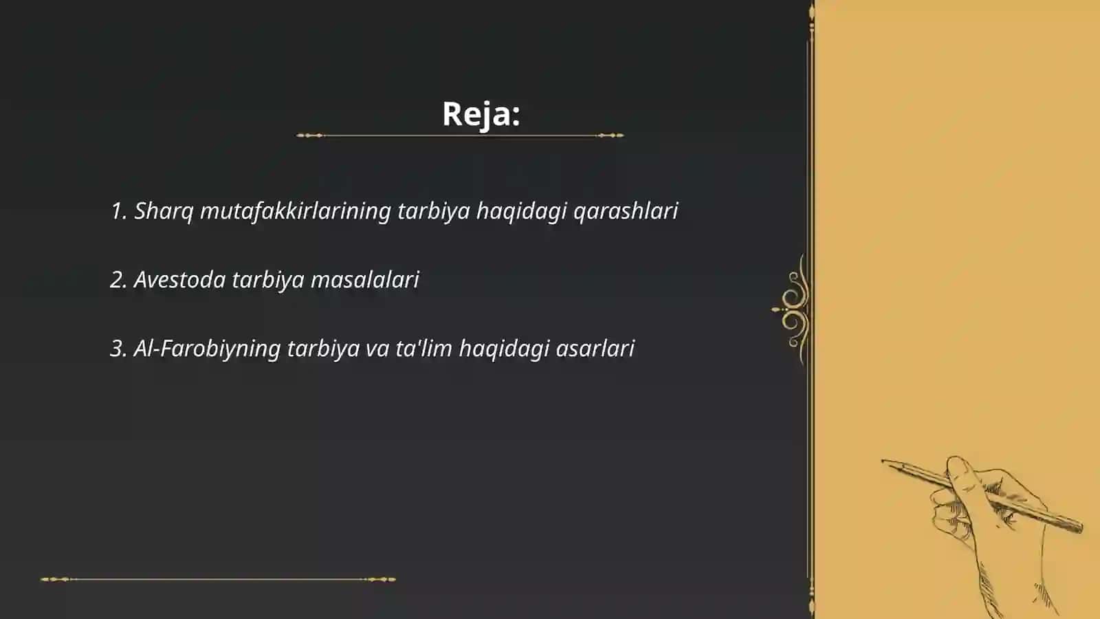 Sharq mutafakkirlari asarlarida tarbiya masalalari 2