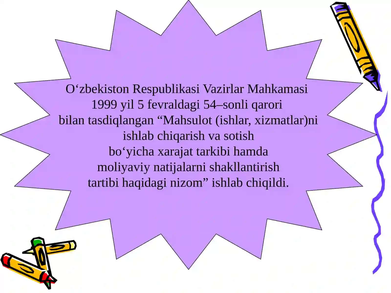 Asosiy ishlab chiqarishxarajatlari hisobi 2