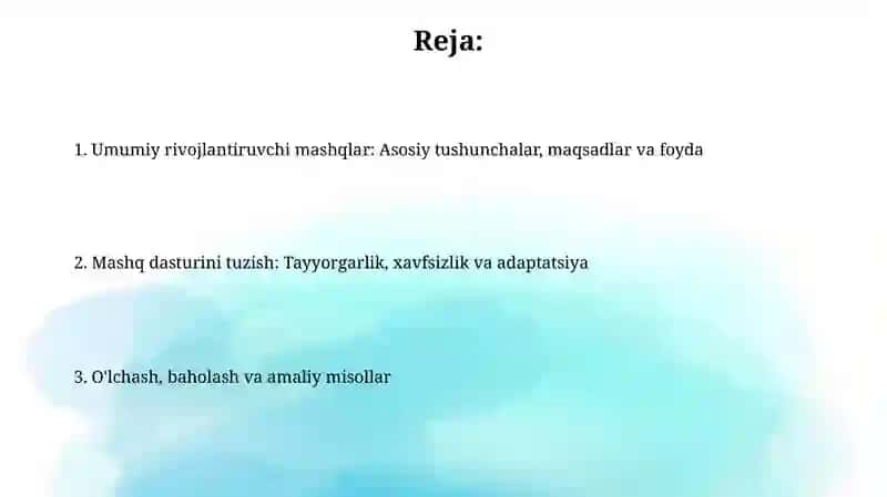 Jismoniy faoliyat mashqlari 2