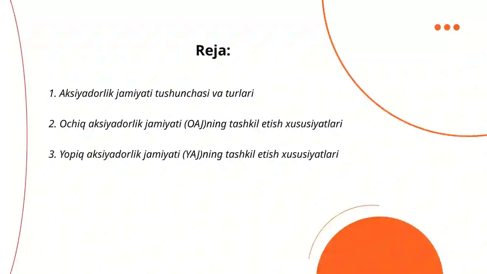 Aksiyadorlik jamiyatlarini tashkil etish shakllari 2