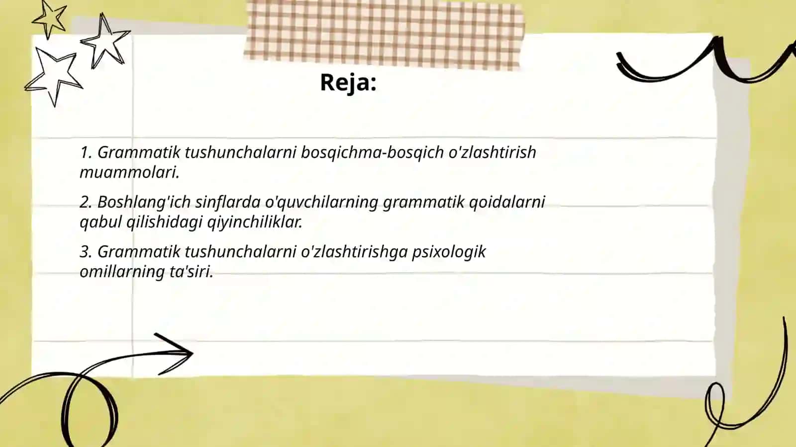 Boshlangʻich sinflarda grammatik tushunchalarni oʻzlashtirishdagi qiyinchiliklar va ularni bartaraf etish yoʻllari 2