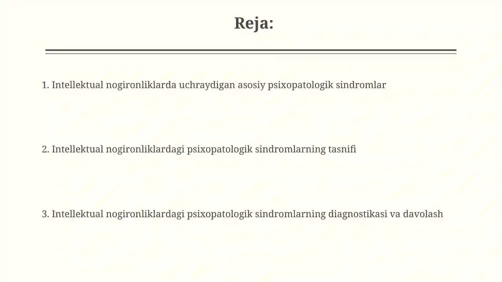 Intelektual buzulishlarning pisixopatalogik sindromlari 2