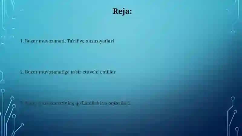 Bozor muvozanati va unga ta'sir ko'rsatuvchi omillar tahlili 2