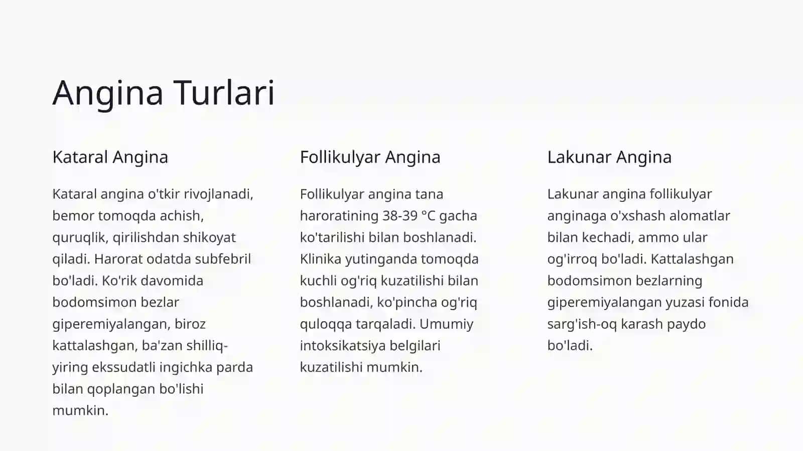 O'tkir Tonzillit (Angina) — Sabablari, Asoratlari, Tashxislash, Davolash, Oldini Olish 2