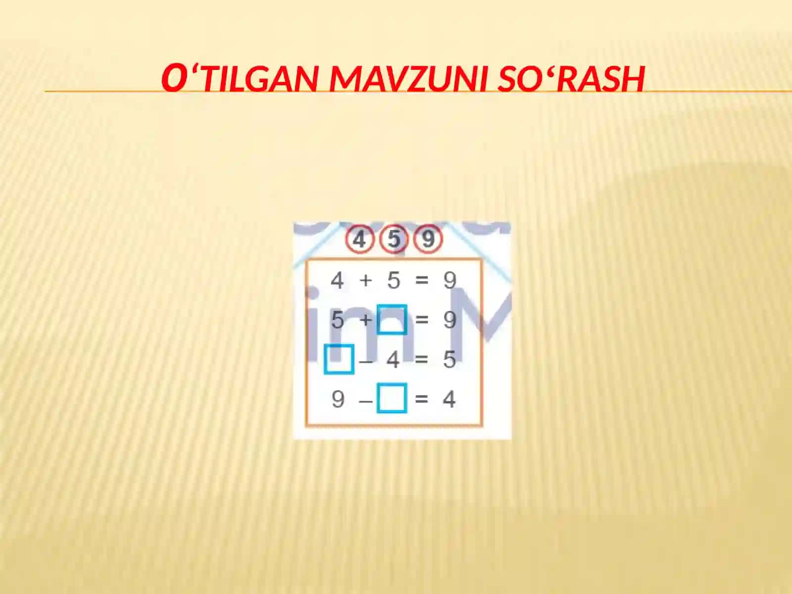 Qoʻshishning oʻrin almashtirish xossasi 2