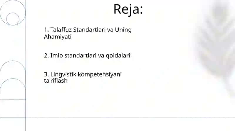 Lingvistik kompetentsiya. Nutqning talaffuz va imlo me’yorlari. 2