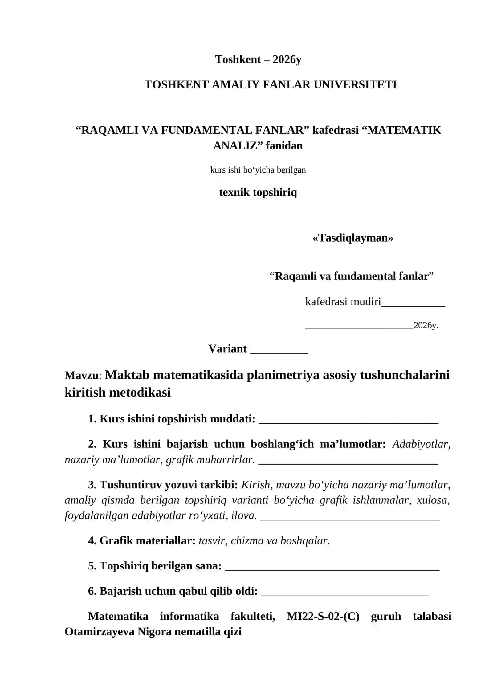 Maktab matematikasida planimetriya asosiy tushunchalarini kiritish metodikasi 2