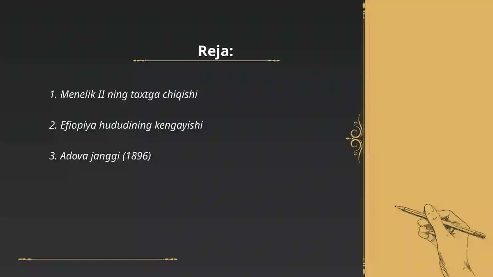 Menelik2 hukmronligi davrida Efiopiya 2