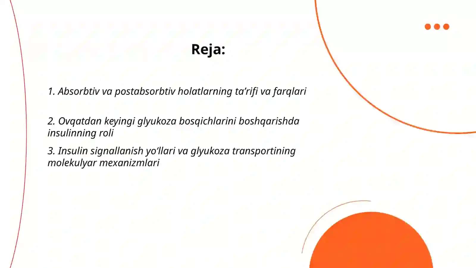 Absorbtiv va postabsorbtiv holatlarda qonda glyukoza miqdorini boshqarilishi 2