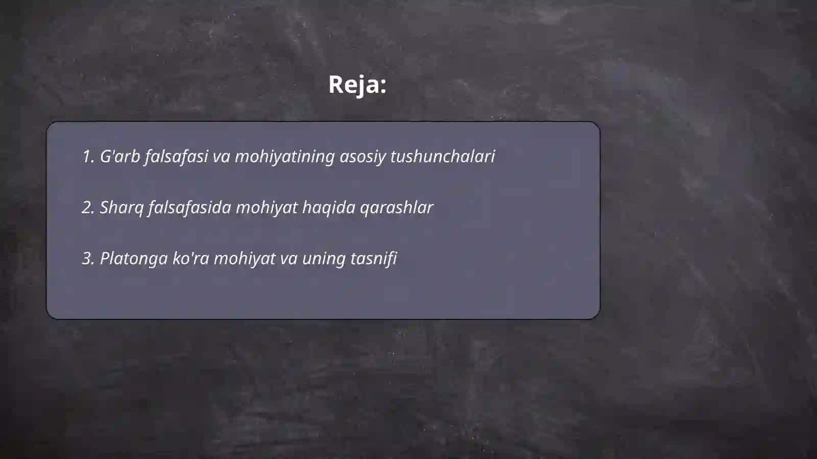 Falsafaning mohiyatiga oid sharq va g'arb mutafakkirlari ta'riflarini tasniflash 2