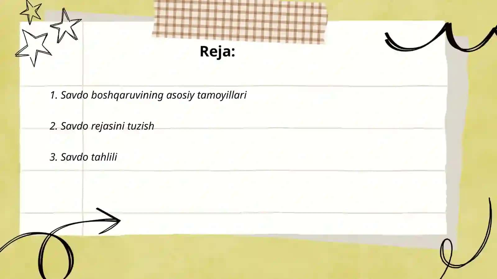 Savdo boshqaruvining asosiy tamoyillari 2