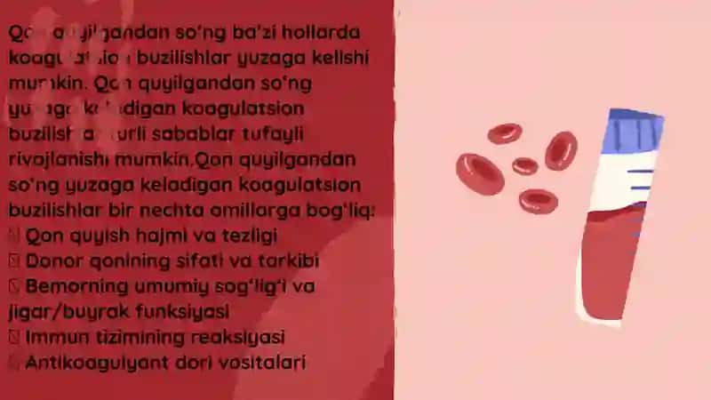 Qon quyishda koagulyatsion buzilishlar: sabablari, tuzatish tamoyillari 2
