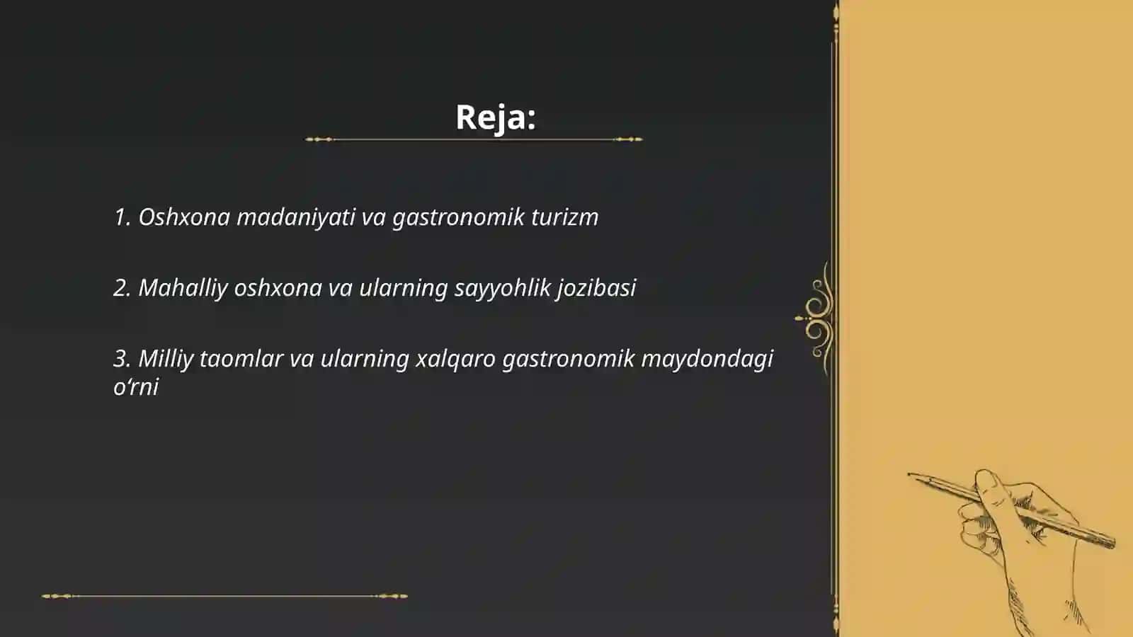 Oshxona madaniyati va gastronomik turizm 2