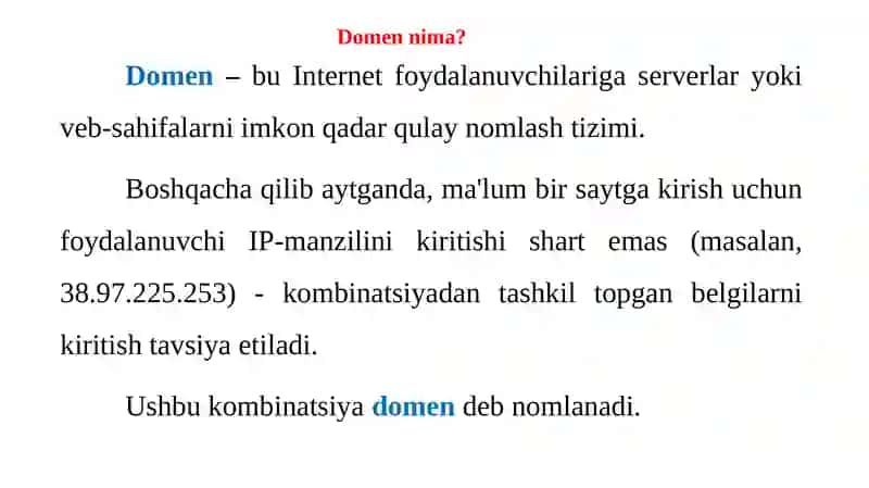 Domen va Xosting xizmatlari 2