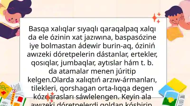 QARAQALPAQ XALİQ AWÍZEKI DÓRETPESI XALİQ AYNASİ 2