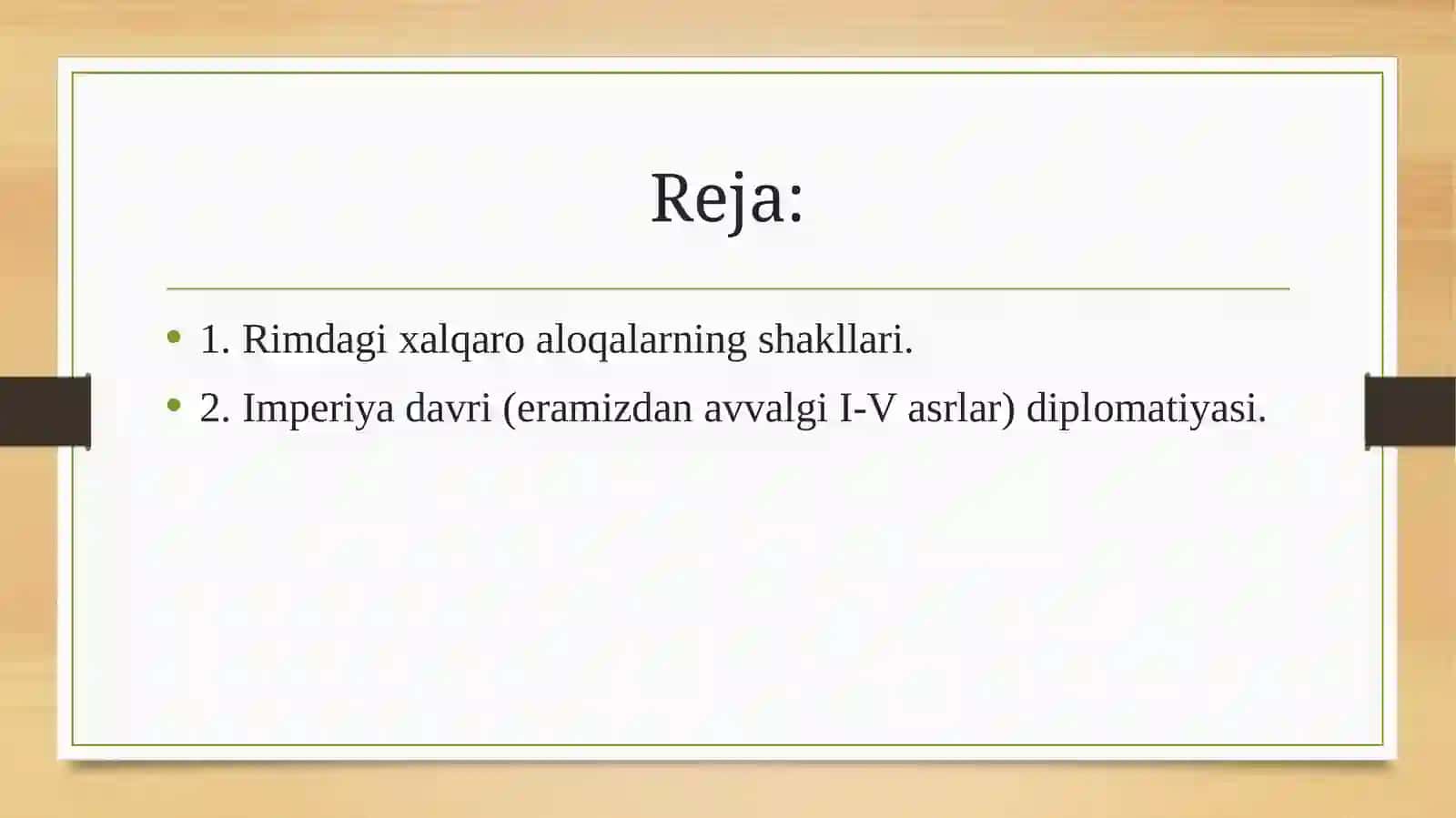 Qadimgi Rimda xalqaro munosabatlar va diplomatiya 2