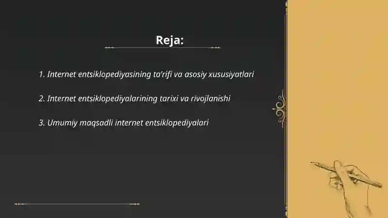 Internet entsiklopediyalar va ularnig asosiy turlari 2