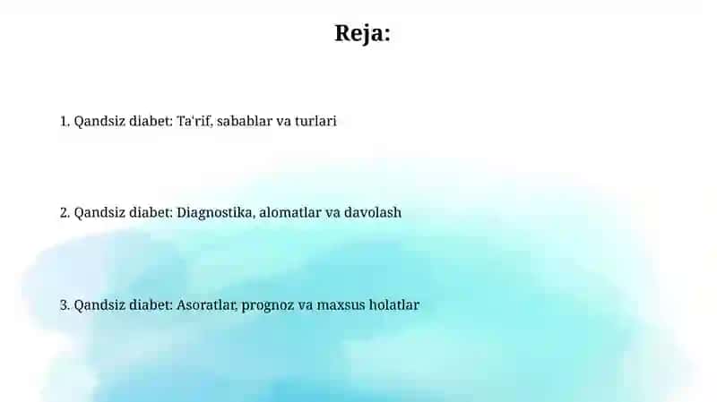 Qandsiz diabet 2