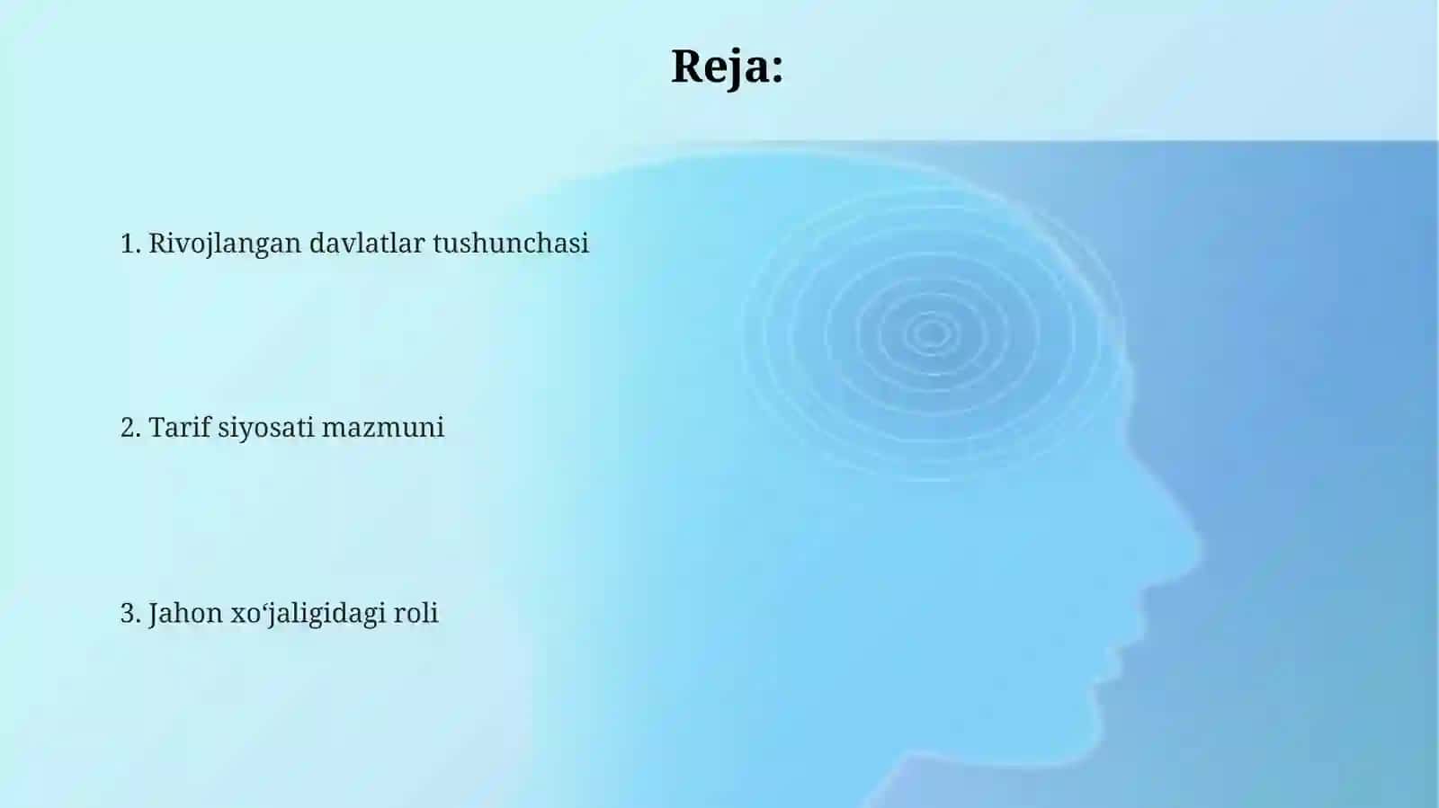 Jahon xoʻjaligida rivojlangan davlatlar - Tarif va ahamiyati 2