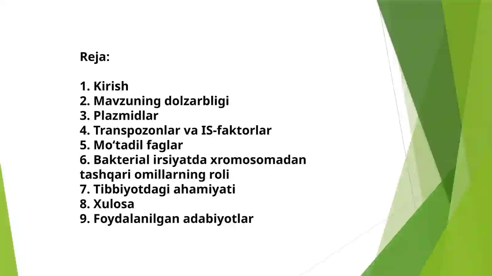 Bakterial irsiyatning xromosomadan tashqari omillari (plazmidlar, trasnpozonlar, Is-faktorlar, mo’tadil faglar), tibbiyotdagi ahamiyati 2