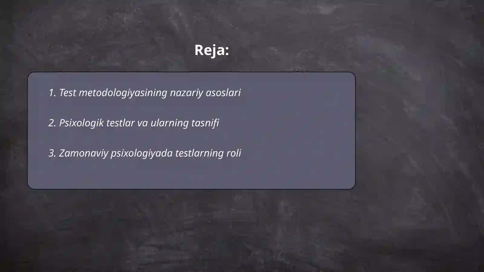 Test metodologiyasi 2