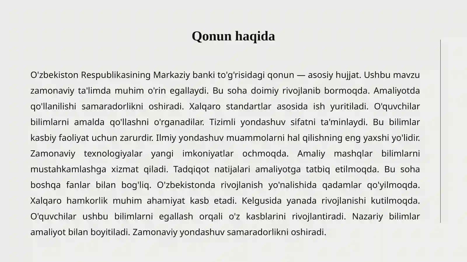 Qonun haqida 2