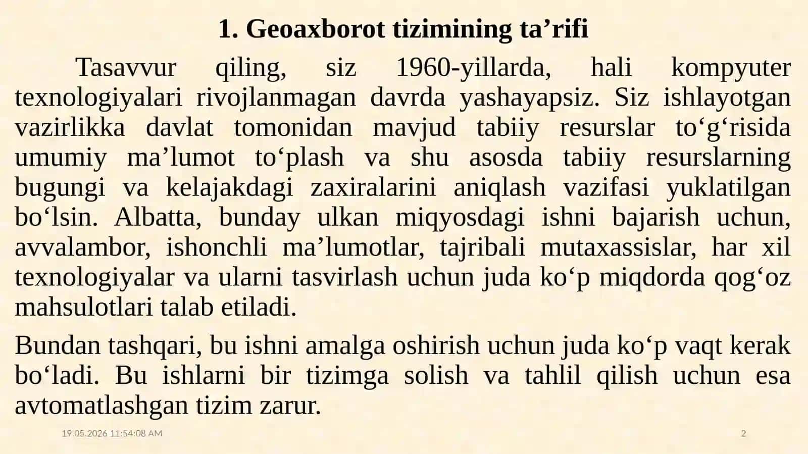Geografik axborot tizimi (GIS): ta'rifi va tarkibiy qismlari 2