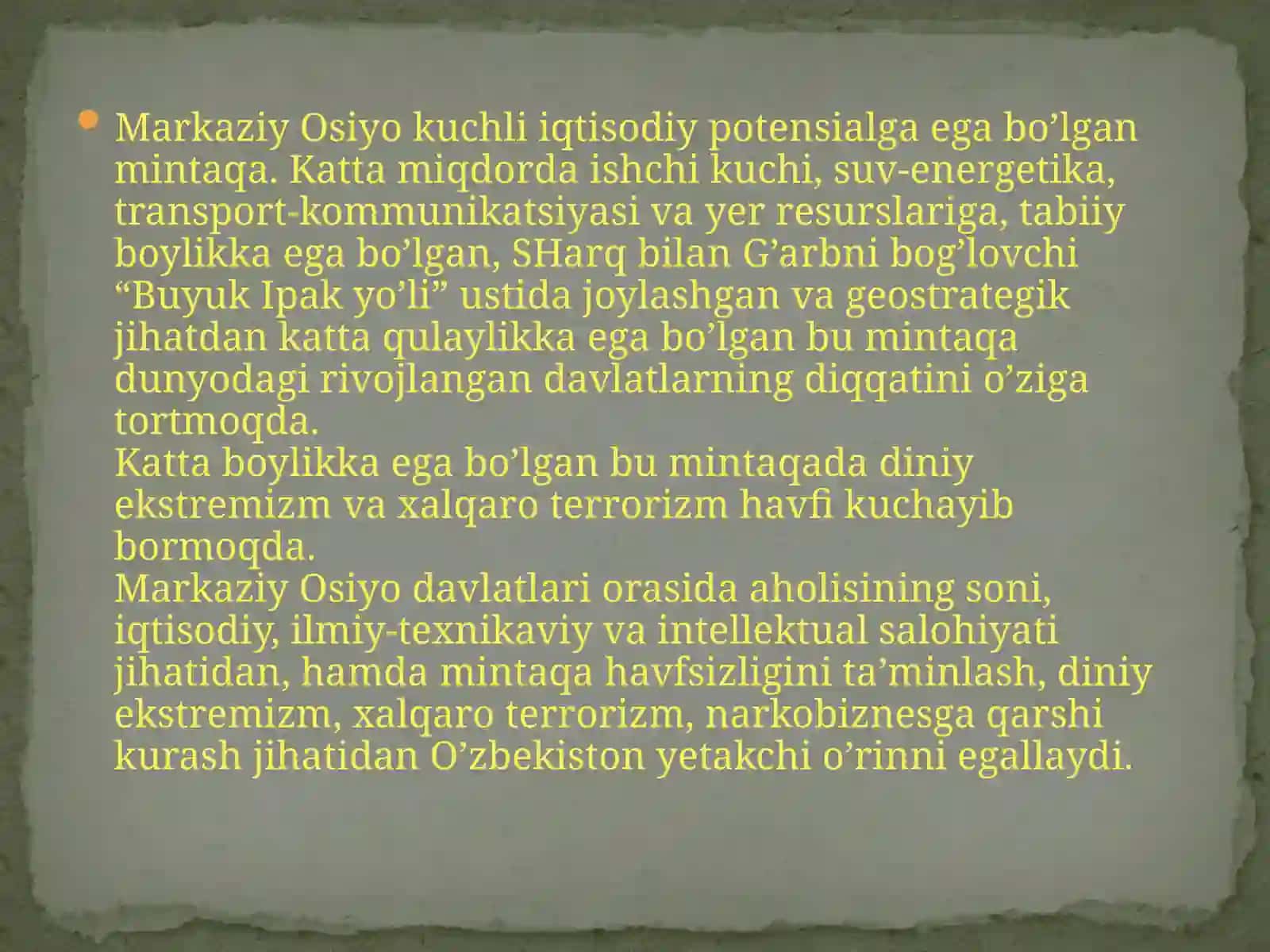 Markaziy Osiyo 2