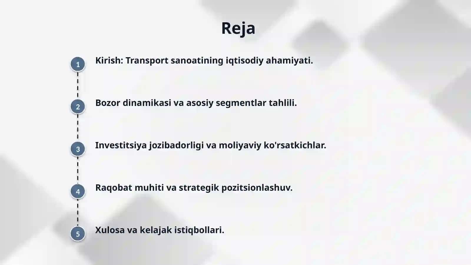 Transportning sanoat xususiyatlari 2