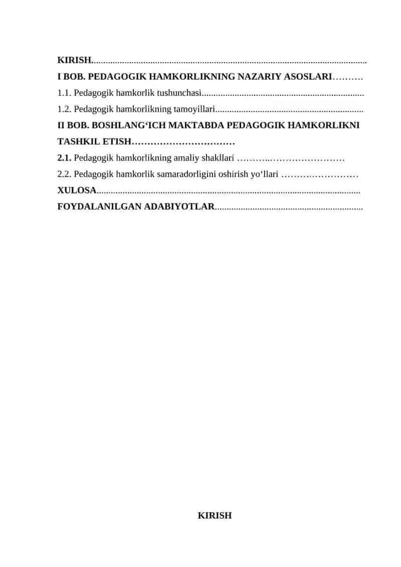 Boshlang'ich maktabda pedagogik jarayonda pedagogik hamkorlikning o'ziga xos xususiyatlari 2
