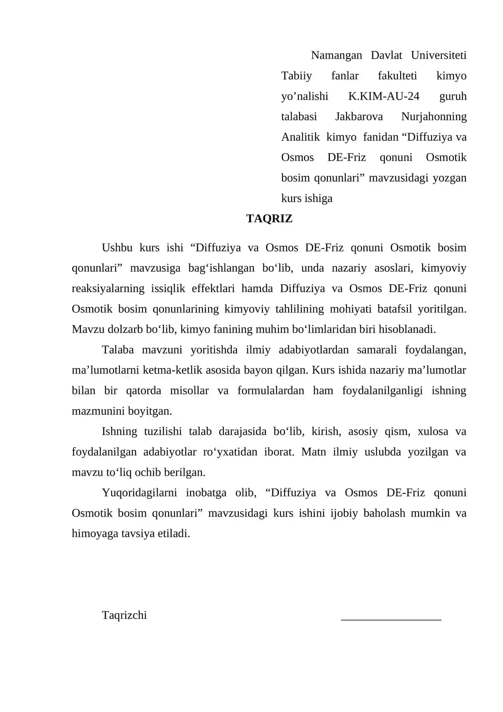 Diffuziya va Osmos DE-Friz qonuni Osmotik bosim qonunlari 2