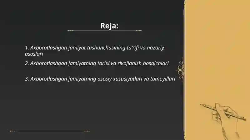 Axborotlashgan jamiyat tushunchasi mazmuni va mogiyati 2