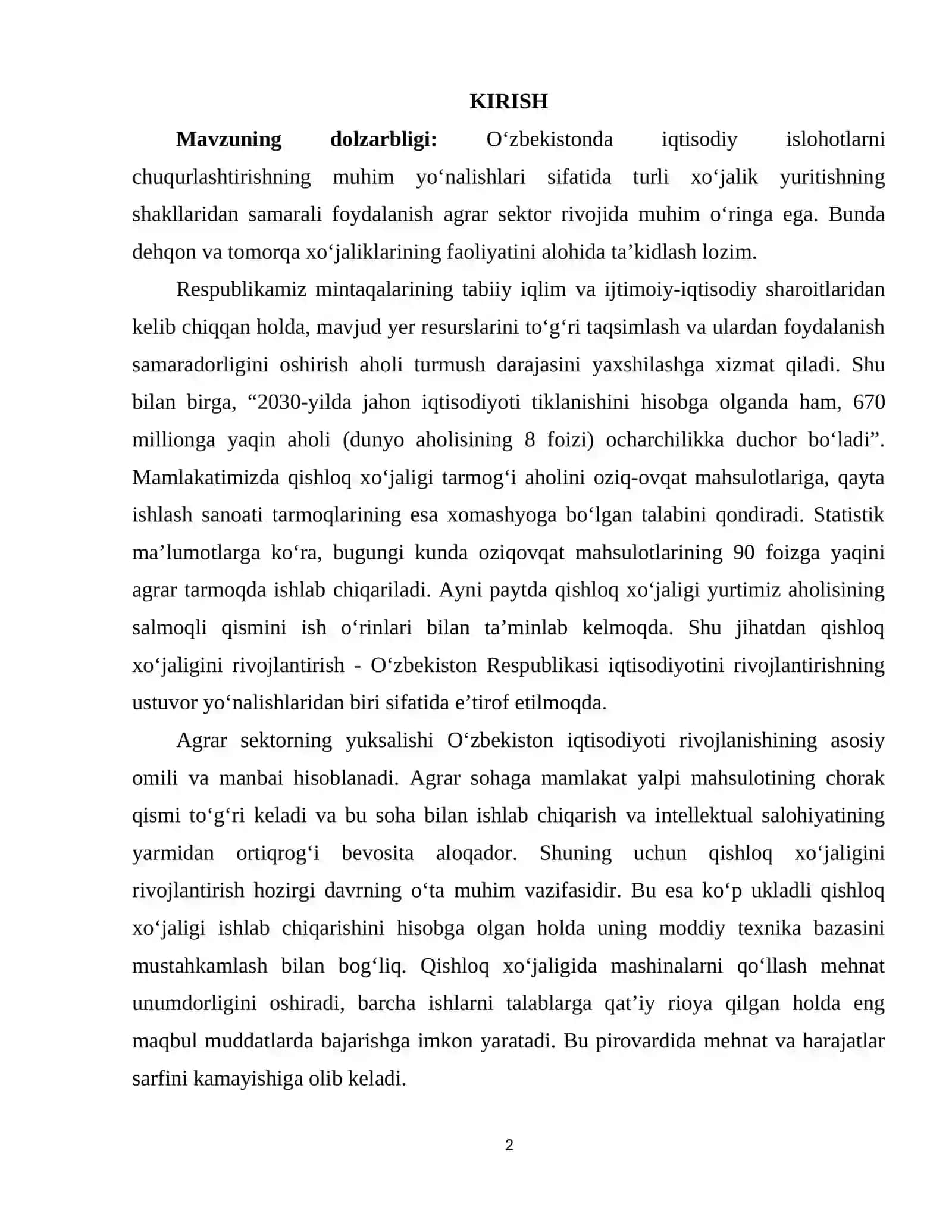 Poliz ekinlarini ishlab chiqarishning iqtisodiy samaradorligi 2
