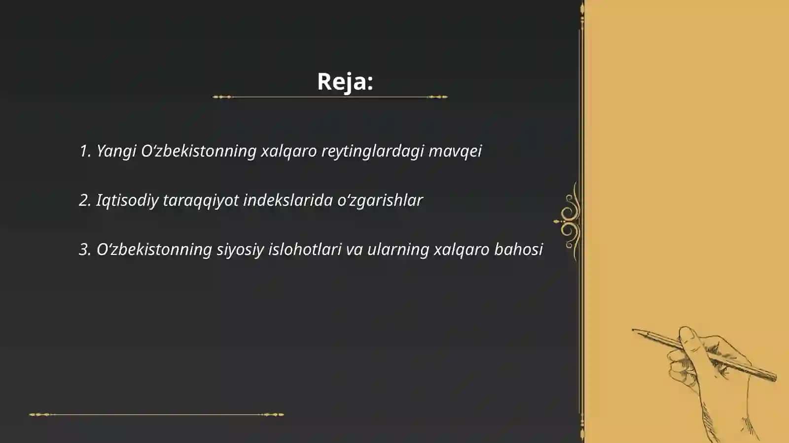 Yangi Oʻzbekistonning xalqaro reytinglardagi mavqei 2