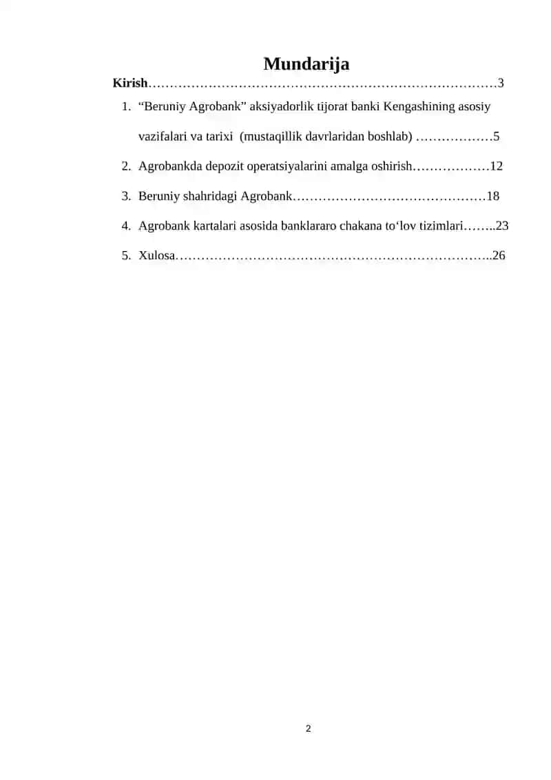 Сourse work on "Agro Business and Investment Activities" in "Green Economics and Agribusiness Department" 2