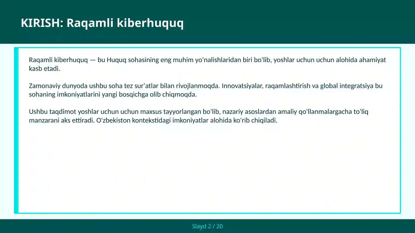 Raqamli kiberhuquq 2