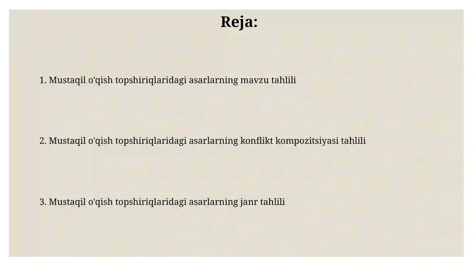 Konflikt Kompozitsiya tur va janrlar 2