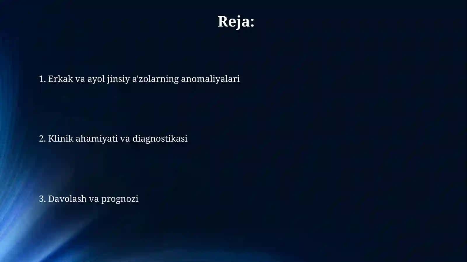 Erkak va ayol jinsiy aʼzolari anomaliyalari va klinik ahamiyati 2