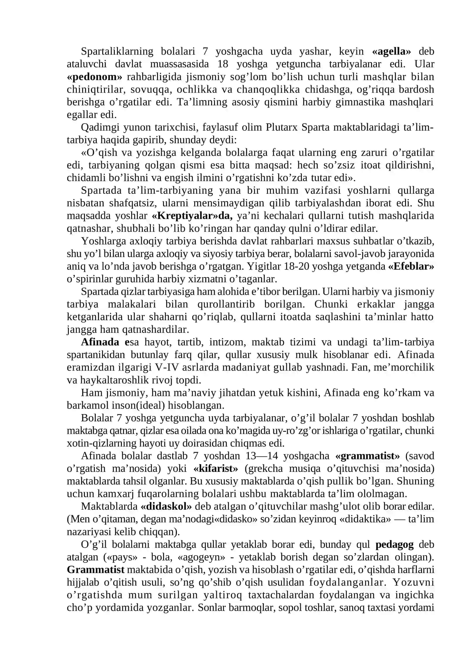 ANTIK DAVRLARDAN VII ASRGACHA TARBIYA VA PEDAGOGIK FIKRLAR 2