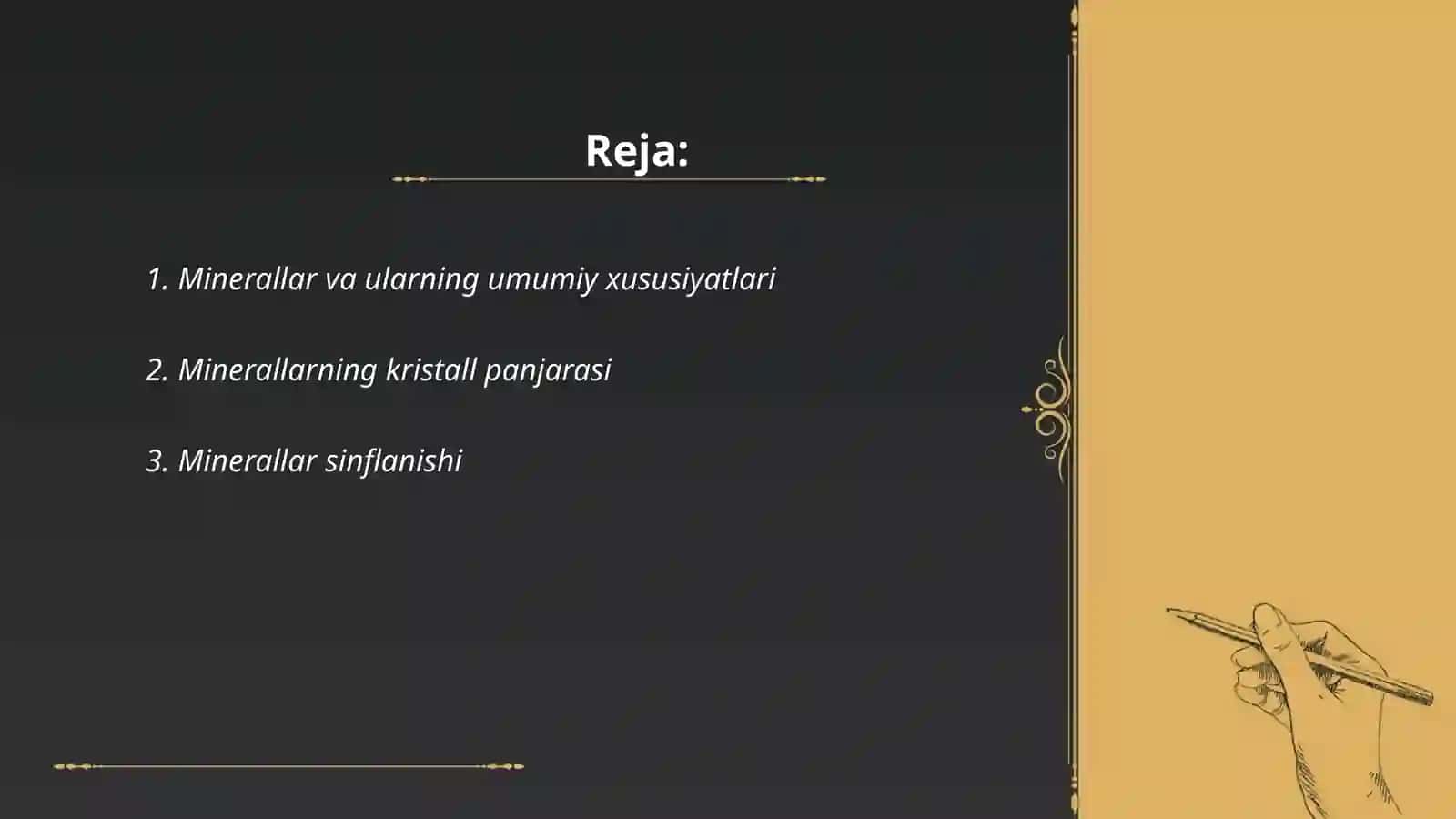 Minerallar va ularning kimyoviy tarkibi 2