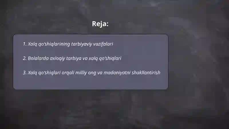 Xalq qoʻshiqlari va ularning tarbiyaviy ahamiyati 2