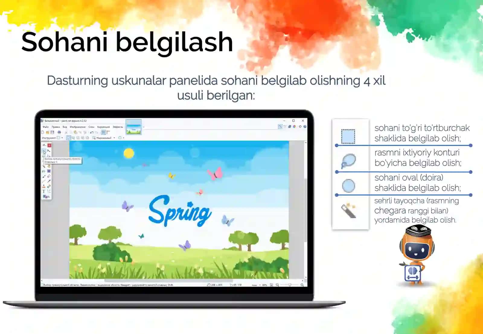Grafik muharrirlarda sohani belgilash amallari 2