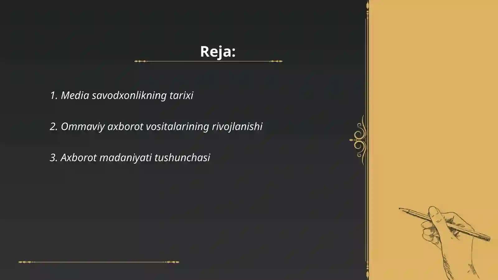 Media savodxonlikning tarixi 2