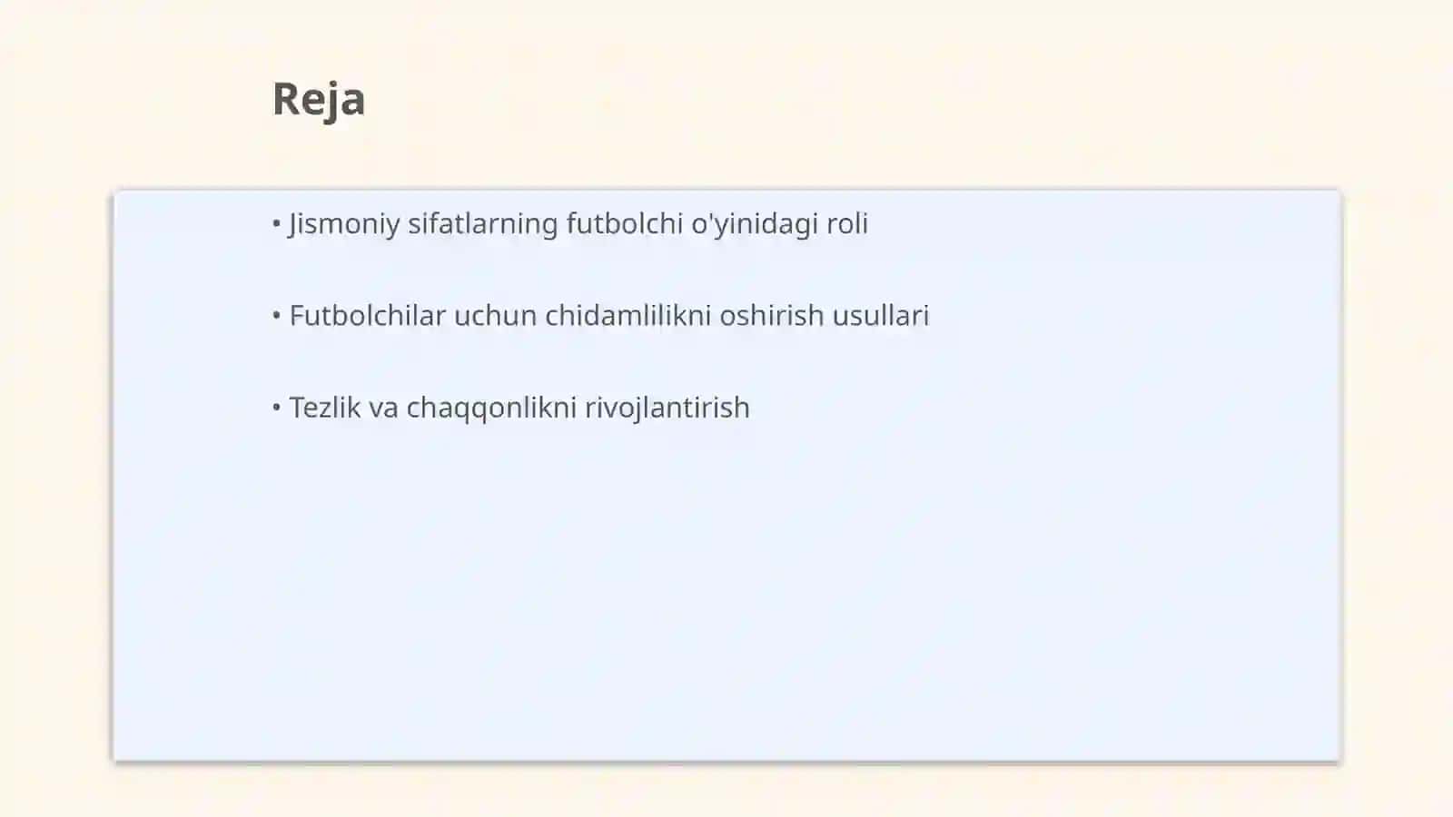 Futbolchilarning jismoniy sifatlarini tarbiyalash 2
