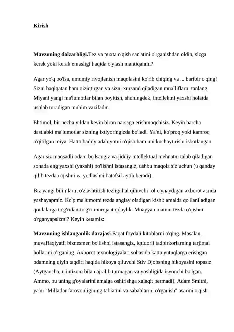 1-2-SINF O'QUVCHISINING O'QISH MALAKASINI TAKOMILLASHTIRISH 2